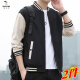 Woodpecker (TUCANO) jacket men's casual jacket youth Korean version 2024 spring and autumn trendy slim body clothes color-blocking gown autumn suit K12210 black + K12109 black M