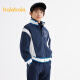Balabala children's clothing boys' jacket 2024 new spring style medium and large children's contrasting color baseball uniform [same style in shopping malls] dark blue 80821150cm