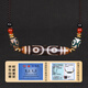 Yanyun jewelry boutique wealth three-eyed old dzi bead pendant necklace chalcedony agate amulet pendant crystal agate men and women