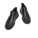 Senda Lederstiefel Herren Winter Neues Einkaufszentrum gleich einfaches flaches Flachboden Freizeitstiefel 41W41DD4 Schwarze Single 40