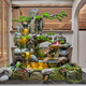Naiyuan Water Tank Garden Rockerie Pond Pond Waterfall Water Fountain Ornement balcon extérieur Terrasse Plancher circulant dans l'eau Paysage 688 Installation de pack moyen [175 * 78 * 160cm]
