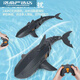 Submarine remote control shark with camera to sway the megalodon model electric children's toys for men Black mechanical APP remote control + camera comes standard with a set of batteries