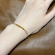 Wenying ING polyhedral small square gold bracelet women's bungee broken gold 18k gold light luxury niche sense ins bungee