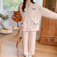 Simple direction pregnant women's warm clothes thickened and plus velvet 200 Jin [Jin equals 0.5 kg] can be worn in autumn and winter fat mm large size pregnant women's pajamas for women in winter plus plus velvet -my 9913 (Yugui Rabbit) L (100-120.6