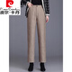 Pierre Cardin Middle-aged and Elderly Down Pants Women's Winter Outerwear Thickened Warm Cotton Pants 2025 New Mom Straight Casual Long Pants Khaki XL 115-125Jin Jin equals 0.5 kg