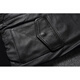 Jeep Spirit Cabeza Cabeza de vaca Cuadro de cuero Genno de cuero genuino Hombres A2 Chaqueta de cuero Piloto Gran tamaño de los hombres Men de algodón Men cómodos y versátil Elegante Línea Blanca y Amarilla Versión 2XL
