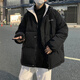 NASALIKE立领羊羔毛外套男冬季加厚痞帅棉衣双面穿棉服韩潮流ins港风棉袄 羊羔毛格子立领双面穿9902 杏色 3XL (关注店铺礼品)