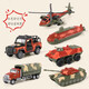 Mommy's twin tank toy military model set children's helicopter alloy car boy 3-6 years old 2 baby gift