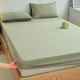 Pure cotton washed cotton fitted sheet single piece 100% cotton dust cover bed sheet mattress protector bed cover spring and autumn matcha green 120cmx200cm single fitted sheet + pillowcase pair