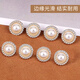Suican Xiaoxiang style buttons, Baita coat buttons, high-end sweater, cardigan, shirt, suit button, pajamas decorative button, 25mm gold twist button, 8 pieces