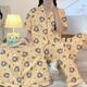 Catman 2025 New Cartoon süße kurzärmelige Pyjamas Drei-teilige Set für Außen 14132# HAT-STRIP-Kurzärärmelte + Shorts + Hosen L 95-115Jin [Jin entspricht 0,5 kg]
