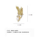 QUAMER high-end wheat ear brooch for women, exquisite and elegant temperament, metal pearl pin, clothing accessories, double wheat ear brooch