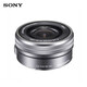 Sony (SONY) APS-C half-frame standard zoom lens E-mount zoom lens landscape portrait travel snapshot home use E16-50 silver disassembly lens free domestic back cover standard