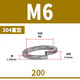 XMSJ304 stainless steel spring washer 316201 spring washer heavy-duty open elastic washer thickened Wass meson GB93 304 heavy-duty M1610 grains