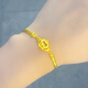 
China Gold (CHINA GOLD) Gold Bracelet Women's Foot Gold Bracelet Heart Shaped Bracelet Chinese Valentine's Day Gift to Girlfriend and Wife Foot Gold Bracelet About 4.8g [Rose Gift Box]
