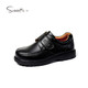Snafi boys' leather shoes spring and autumn top layer cowhide male students campus black leather shoes mid-to-large children's comfortable performance shoes black 40