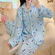 Chicao Japanese-style giikawa chiikawa pajamas for women in spring and autumn long sleeves cute little Ba students can wear home clothes outside 3519# double long wrinkled cloth rabbit M 75-100Jin[Jin equals 0.5 kg]