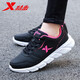 Zapatos de carrera de mujer Xtep Zapatos deportivos para mujeres 2025 Autumn Nuevo cuero impermeable zapatos casuales zapatos de viaje para mujeres rosa negra rojo-9733 37