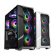 CoolerMaster TD500MESHV2 black EATX computer mid-tower chassis, punched front panel/steel glass side panel/dual 360 water cooling positions/with 3ARGB fans