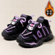 Anzhi Children's Shoes Girls' Sports Shoes 2023 New Winter Children's Velvet Warm Two-Cotton Shoes Girls' Dad's Shoes Library Black Single Shoes 35 Sizes