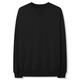 MARKLESS cotton sweatshirt men's spring 100% cotton casual round neck top with pullover 0434 starry sky black L