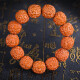 Yanyun Jewelry 17mm Explosive Dragon Scale Pattern Five-petal Small Rudraksha Bracelet Wenwan Buddhist Beads Rosary Beads Bracelet for Men and Women