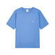 
Champion champion short-sleeved T-shirt men's 2024 summer new top female campus couple M653 dark blue splicing L