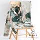 Caiyun Kali pajamas women's long-sleeved spring and autumn summer cardigan large size loose middle-aged mother's home clothes and thin summer suit can be worn C9906 dark green [main picture] 2XL (recommended 140-160Jin [Jin equals 0.5 kg])