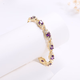 GEM STONE KING bracelet for women 925 silver 8.55 carats set with colored gemstones simple and fashionable amethyst as a birthday gift for girls