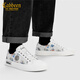 Carbin men's shoes summer new trendy brand canvas shoes men's versatile thin board shoes men's trendy low top casual shoes men's trendy shoes white 40 [=sports shoes size 41]