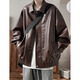 Digada Black Pu Lederjacke Herren Herbst und Winter American Retro Pussy Motorradstil Lederjacke Herrenmarke Vendy Utile Top WJS-W9274 Black 2xl