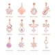Fat Donglai same style rose gold single pendant 18k rose gold pendant women's single single pendant 925 pure l necklace vortex