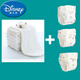 Disney (Disney) Babywindeln, waschbare Gaze aus reiner Baumwolle, Erdnusswindeln für Neugeborene, verdicktes Meson-Tuch, Babywindelunterlage, 5 Stück 12-lagige Mullwindeln + 3 Stück Klettverschluss, 1 Stück M Größe 35 * 14 cm, empfohlen 0-6 Monate