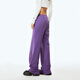 Fun trendy brand casual pants autumn ladies new style tall and slim versatile European and American simple loose trousers comfortable purple XS