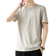 真维斯短袖t恤男士2025新款夏季薄款纯棉男上衣潮流百搭休闲简约打底衫 卡其色 L 110-135斤
