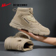 Huili offizieller Martin Boots Herrenschuhe Sommer High-Top-Stiefel Herren wasserdichte Wanderschuhe Retro Arbeitsschuhe Herren-Kampfstiefel Khaki 0502 [Single Style] 40 (250 mm)