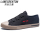 
LAWESRENTON brand canvas shoes men's 2025 summer new breathable trendy shoes casual board shoes one-foot lazy shoes men's shoes khaki 40