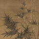 Yuan Gu'an bamboo stone picture ink bamboo picture ancient flower and bird painting scroll famous painting replica antique painting hanging painting Yuan Li's double pine picture 12805 40X68 cm (spraying painting heart size) Framed