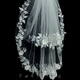 Biyun Bride Wedding Main Wedding Veil Super Fairy Style Photo Studio Shooting Props Double Layer White Simple Lace Veil One layer 70 and one layer 95 plus hair comb 60cm80cm