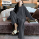 Pijama modal para mujeres en primavera y otoño algodón puro manga larga internet estilo de celebridades otoño 2024 nueva ropa a rayas para ropa exterior 9719 mujeres m
