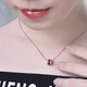 Millais Jewelry 1.16 carat Passepartout transfer bead necklace natural pigeon blood red ruby 18K rose gold gift with chain
