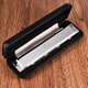 Guoguang importiert Gong Guoguang Akzent Harmonische polyphonische C-Tune-Anfänger High-End Harmonic Professional Performance Instrument 24-Loch-C-Tune Polyphonische Silber
