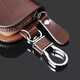 Suitable for Land Rover Range Rover Leather Key Pack Aurora Discovery God Walk 4 God Walker 2 Car Key Pack for Universal Men and Women Square Land Rover Black (Top Leather)