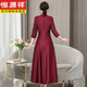 Hengyuanxiang Madre Banqueta Cheongsam NUEVO estilo chino Estilo chino Banquete de boda de la suegra Vestido noble para mujeres Borgoña 6625 [CONTADA CALIDAD] Regalo del Día de la Madre L 165 [110Jin [Jin equivale a 0,5 kg] por debajo del día de la madre regalo