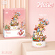 Loz building blocks children's toys assembled model home decoration gift for boyfriend and girlfriend birthday 1957 music box Christmas