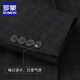 
ROMON (ROMON) suit jacket for men's business professional formal wear casual single 2025 slim and versatile black suit top for men's trendy black plaid XL