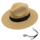 Hezeng Summer Strohhut Panama Strohhut Britische Topper Männer und Frauen falten Sunscade Strand Hut MZ-13G Beige einstellbar