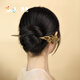 Zhuishi Zhuishi sandalwood hairpin green sandalwood new Chinese style hairpin for girls daily hairstyle high-end Hanfu matching Mid-Autumn Festival gift green sandalwood hairpin plum blossom