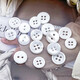 Jack Viney buttons white pearlescent round men and women all-match shirts resin buttons clothes small buttons 7# pearlescent thin edge four eyes 10mm 20 pcs