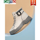 Cartelo Leather Martin Boots Boots Women's Automne et hiver 2025 Nouveau style britannique épais semelle polyvalente haut haut top femmes bottes simples chaussures shoots jst 9913 gris 38